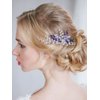 fxmimior Bridal Wedding Vintage Blue Crystal Rhinestone Vintage Hair Comb Hair Accessories Women Hair Jewelry