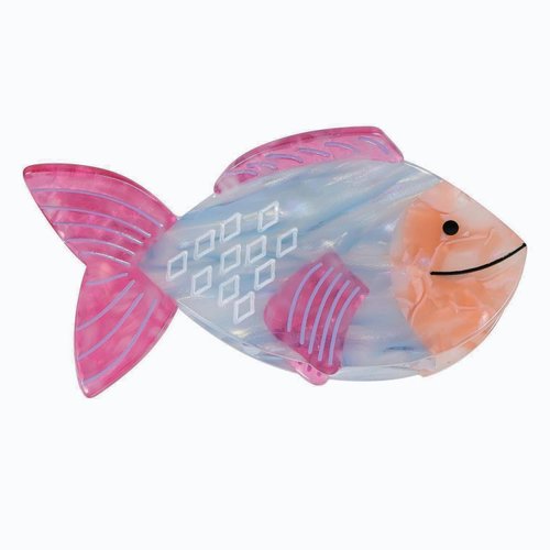 Generic Cute Fish Hair Clips,Cellulose Acetate Hair Clips,Big Claw Clips for Girl, Women, Hair Accessories (Rose red)