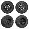 RC Station 12mm Hex RC Wheels and Tires Small 1/10 Scale Off-Road RC Tires Wheels for Traxxas Arrma Redcat HBX Holyton 9205e Deerc 200e 9206e Tires Wheels for RC Short Course Truck Tires PreGlued 4PCS