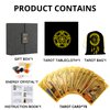 OceanWings Classic Tarot Cards Deck Set with Guidebook,Gold Foil Waterproof Tarot Cards Fortune Telling Toy with Crystal-Pendulum-for Beginners&Expert Readers