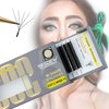 SEEDEW 5D Lash Extensions, 0.07mm C Curl MIX8-15mm 12 Rows/Tray, W Shape Flat Stem, Korean PBT Volume Eyelash Grafting for Beginner Artist, Lash Tech, Beauty Salon(5D-Matte Black-0.07-C-MIX8-15mm)