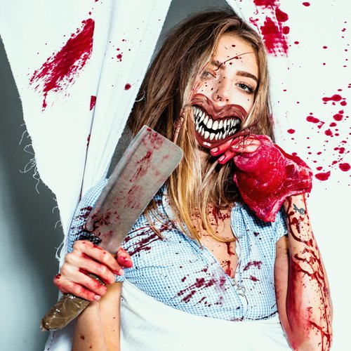 10 Sheets Halloween Face Temporary Tattoos Set for Adults Kids, Scary Big Mouth Tattoo Stickers, Zombie Skeleton Clown Makeup Horror Face Decals Fake Tattoos Cosplay Costume Accessories