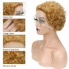 Ycoiner Short Curly Lace Front Wigs Human Hair Pixie Cut Short Curly Human Hair Wigs Pixie Cut HD Lace Front Wigs Human Hair Plucked Bleached Knots Pixie Cut Wigs for Black Women