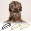 KICOSY 3PCS French Barrette Hair Clips Rhinestone Flat Hair Clips Metal Hair Clips Retro Barrettes for Thick Hair Lay Down Hair Claw Clips Hair Styling Accessories