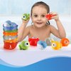 Education Bath Toys for 1 2 3 Year Old - Baby No Hole Bath Toys with Stacking Cups - Montessori Learning Toys for Babies 12-18 Months - Toddler Floating Toys for Kids Ages 1-3