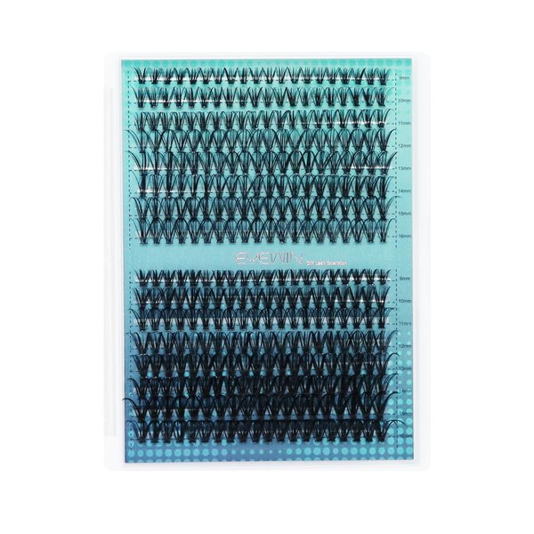 Lash Clusters DIY EyeLash Extension 320PCS, 0.07 D Curl 9-16MIX 20D 30D Wispy Fluffy Cluster Lashes Extension, Individual DIY Single Lashes Cluster Extensions for Eyelash Extensions Beginners