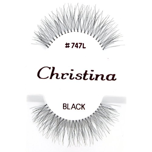 12packs Eyelashes - #747L Christina 100% Human Hair Fake Eyelashes