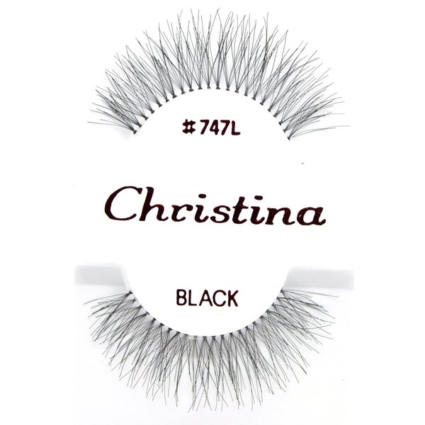 12packs Eyelashes - #747L Christina 100% Human Hair Fake Eyelashes