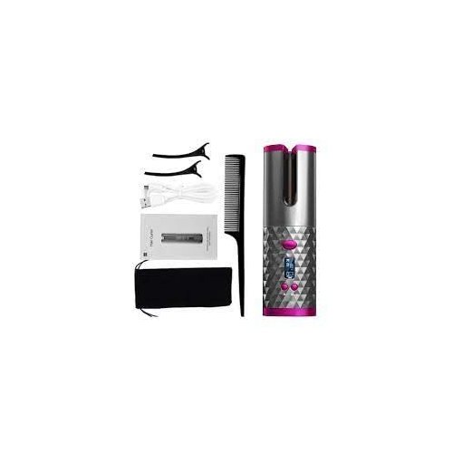 Automatic Curling Iron, Cordless Auto Hair Curler, Ceramic Rotating Hair Curler with 6 Temps & Timers, Portable Rechargeable Curling Wand, Auto Shut-Off, Fast Heating Iron for Styling Wadn