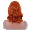 incohair Dark Orange Wig Side Part Short Curly Bob Wig Orange Synthetic for Cosplay Halloween Party or Daily Use