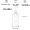 22oz / 650ml Empty Plastic Pump Bottles, Refillable Lotion Soap Dispenser Liquid Container for Kitchen or Bathroom Soaps Shampoo and Body Wash, 2 Pack Clear