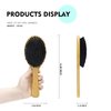 Combetter 100% Boar Bristle Hair Brush, Eco-Friendly Hairbrush for Women Men & Kids, Hair Smoothing and Massaging Detangling, Enhance Shine &Health