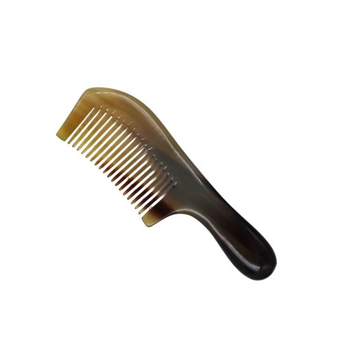 Pocket Horn Comb, PROTORIGEN Handmade Natural Buffalo Horn Fine Tooth Comb Anti-static, Hair Care for Women and Men，Gift for Mother's Day (Handle)