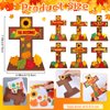 30 Sets Religious Fall Cross Craft for Kids DIY Fall Blessing Cross Craft Kit Make Your Own Christian Religious Thanksgiving Crafts for Sunday School Church Classroom Autumn Harvest Party Supplies