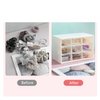 Feadily 2PCS Small Drawer Organizer for Desk, Desktop Drawer Organizer with 9 Clear Drawers, Plastic Desktop Storage Drawers 7.1" x 3 .9" x 4.7", White