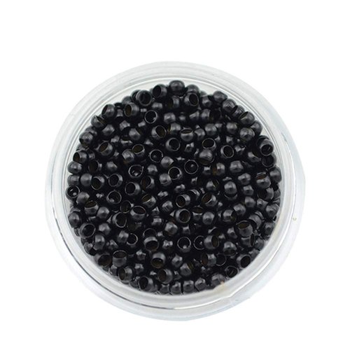 PARAHAIR 1000 Pcs 2.5mm Nano Rings Beads Loops for Nano Hair Extensions (#1 Black)