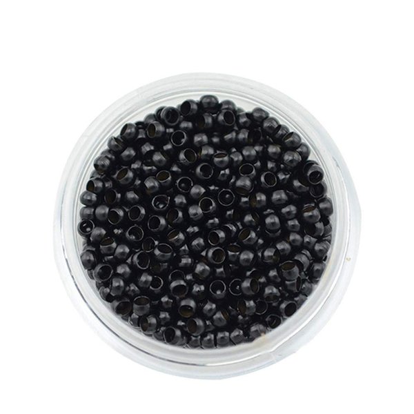 PARAHAIR 1000 Pcs 2.5mm Nano Rings Beads Loops for Nano Hair Extensions (#1 Black)