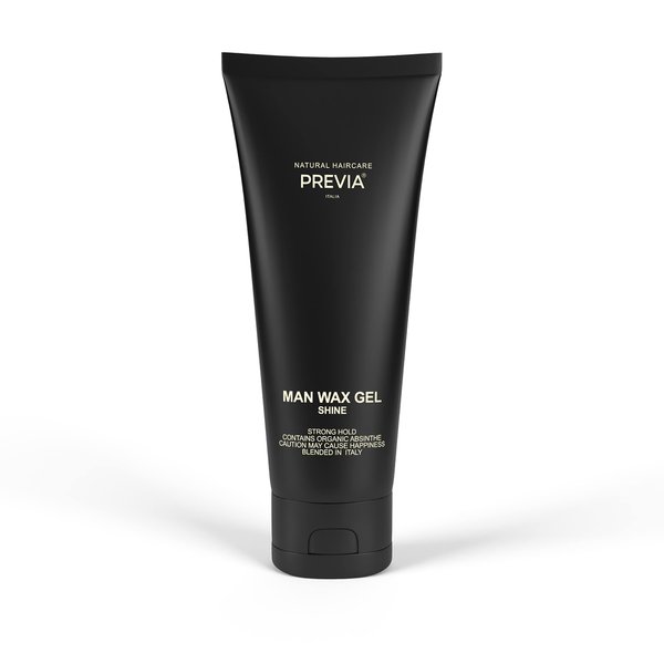 PREVIA Man Wax Gel - Shine Hair Styling Paste with Strong Hold for Men and Women, Molding Hair Paste for All Hair Types, Vegan and Natural Ingredients - 6.7 oz