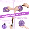 Sparkling Purple Size 2 Toddler Soccer Ball Kids Soccer Ball Mini Soccer Ball Age 3-8 Indoor Soccer Ball Training Soccer Ball Small Soccer Ball for Boys Girls Gift Outdoor Sport Practice Grass Game
