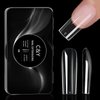 C&Y Nail Natural Sculpted Square XX long Box of 250 Gel Acrylic Nail Tips,10 Sizes for Full Cover Nail Extension Home DIY Nail Salon