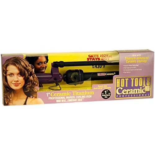 Hot Tools Pro Ceramic Ti 1" Inch Marcel Curling Iron Model 2108