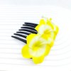 Hawaiian Plumeria Flower Hair Combs for Women Hawaiian Flower Hair Comb Hawaiian Headpiece Hair Accessories for Women Hawaiian Floral Hairpins Hawaiian Flowers Hair Clips