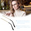 Eyeglass Arm Replacement - Metal Glasses Replacement Arms with Temple Anti-Slip Silicone Tips, Replacement Temple Arms for Universal Eyeglasses & Sunglasses Golden