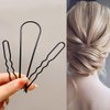 8 Pieces Metal Black Hair Side Combs Hair Fork Clip Teeth Hair Pin Stick for Updo Bun, Maker Hair Styling Tool Hair Accessories for Women and Girls