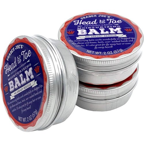 Trader Joe's Head to Toe Moisturizing Balm and Beard Balm 2 Ounce, 3-Pack