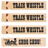 Wooden Train Whistles (Pack of 12) - Wood Train Whistle for Kids, Train Party Favors, Theme Birthday Decorations, Noisemakers, Goodie Bag Filler, Small Game Prizes, Stocking Stuffers