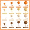 BOUBONI 48 Pcs Balls Cake Topper Decorations Balloon Cupcake Toppers Foam Cake Topper Balls Cake Balls Decorations for Birthday Party Wedding Cake Decorating (Orange, Yellow, Apricot, Khaki)
