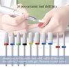 finibir Ceramic Nail Drill Bits 10Pcs- 3/32 Nail Drill Bits Set for Acrylic Gel Nails Professional Nail Drill Bits Cuticle Remover Crystal nail extension nail removal 10 Count (Pack of 1)
