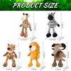 5 Pieces Safari Stuffed Animals Toy Set Includes Lions Tigers Elephants Zebras and Giraffes 11.8 inch Wild Animals Soft Realistic Jungle Animals Toys for Boys, Girls, Adults