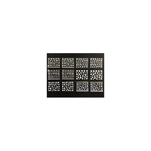 ALLYDREW 50 Sheets White Flowers &amp; Bows with Gold Rhinestone Nail Stickers Nail Art 3D Nail Decals
