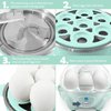Elite Gourmet EGC007M# Rapid Egg Cooker, 7 Easy-To-Peel, Hard, Medium, Soft Boiled Eggs, Poacher, Omelet Maker, Auto Shut-Off, Alarm, 16-Recipe Booklet, BPA-Free, Mint, 7 Egg