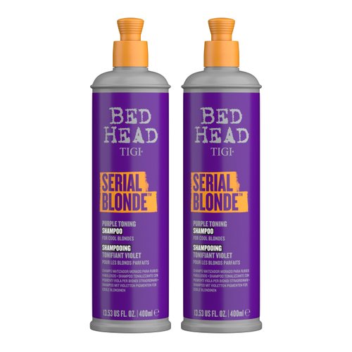 Bed Head by TIGI Serial Blonde Purple Shampoo for Cool Blonde Hair 13.53 Fl Oz (Pack of 2)