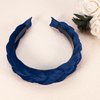 VOCOSTE Solid Wide Headbands, Non-slip Fashion, Navy Blue Hair Hoop, 1.18inch Wide, for Girl Women