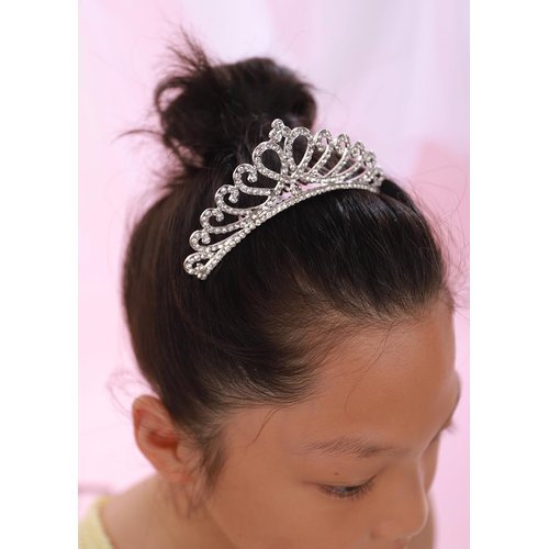 JWICOS Mini Crystal Hair Comb Silver Small Crystal Comb Headpiece Shiny Rhinestone Comb for Girls Princess Birthday Party
