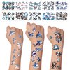 10 Sheets Shark Temporary Tattoos for Kids, Waterproof Shark Tattoos, Cartoon Ocean Animal Designs for Boys and Girls, Cute Beach and Under the Sea Party Favors, Summer Birthday Party Decorations