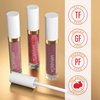 Mirabella 3 Pack Lip Gloss Trio - Highly Pigmented Shimmer Lip Gloss Non Sticky with Hydrating Medical Grade Lanolin for Chapped Lips, Lip Gloss for Women Set of 3 Shades