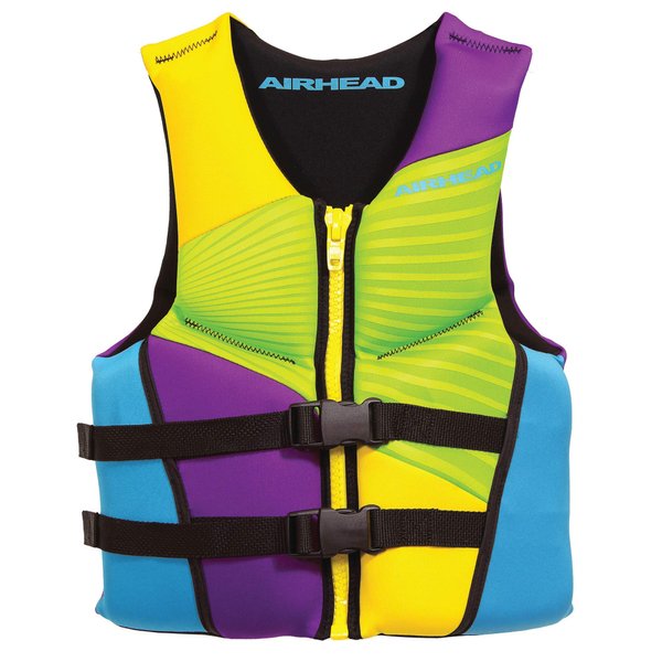 Airhead Youth GNAR Kwik-Dry NeoLite Flex Life Vest, Yellow Multi-color (10074-03-B)