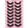 Mink Lashes Fluffy Wispy False Eyelashes 8 Pairs D Curl Faux Mink Lashes that Look Like Extensions Dramatic Long Volume Lashes Pack by Eefofnn