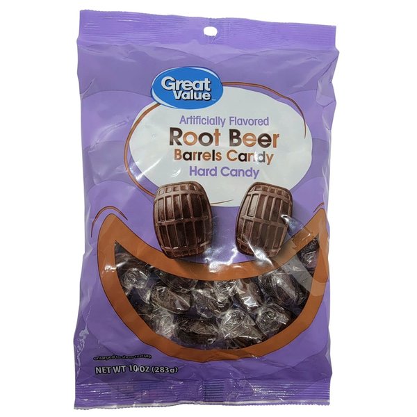 Great Value Root Beer Barrels Hard Candy, 10 oz