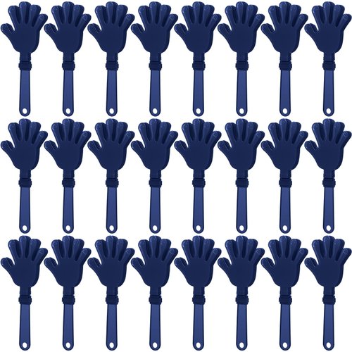 ZCYSRLQIN 24 Pcs Navy Blue Hand Clappers 7.5 Inch Clappers Noisemakers Noise Makers Party Favors Plastic Clapper Sporting Events Cheers Ball Dance Basketball Football Noisemakers （Navy Blue）