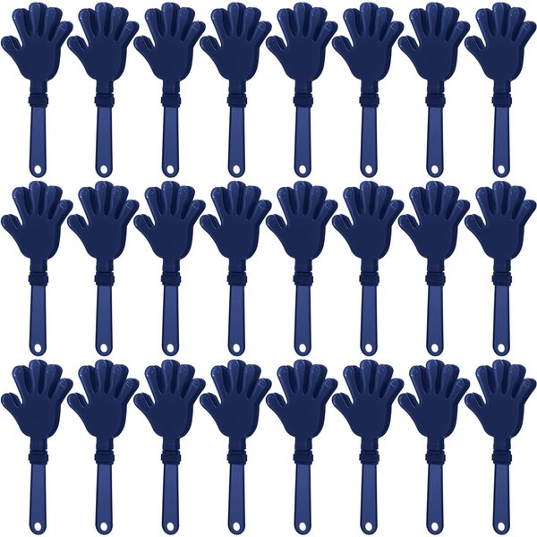 ZCYSRLQIN 24 Pcs Navy Blue Hand Clappers 7.5 Inch Clappers Noisemakers Noise Makers Party Favors Plastic Clapper Sporting Events Cheers Ball Dance Basketball Football Noisemakers （Navy Blue）