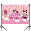 Minnie Birthday Party Supplies, Minnie Birthday Party Balloon Decorations Theme, Include Happy Birthday Banner, Hanging Swirl, Backdrop, Cake & Cupcake Topper, Tablecloth, Birthday Party For Kids