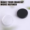 10 ml/ 0.34oz Refillable Loose Powder Container 4PCS Plastic Loose Powder Compact Container DIY Empty Makeup Powder Travel Container Case with Elasticated Net Sifter