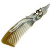 Natural Buffalo Horn Comb - Anti-Static Fine Tooth Comb for Hair, Beard, and Gift for Men and Women (Style B)