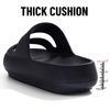 shevalues Arch Support Slide Sandals for Women Pillow Soft Recovery Slip on Sandals Lightweight Summer Cloud Slippers for Plantar Fasciitis Black 39