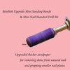 BITNBITH 100pcs Small Nail Sanding Bands,3.1mm Mini Nail Sanding Mandrel Bits 240 Grit Extreme Fine Nail Drill Bits Nail File for Acrylic Nails Gel Manicure Pedicure Nail Prep Salon Supplies,Purple
